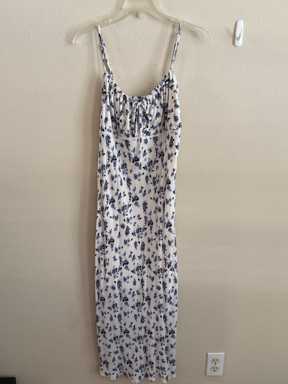 wild fable White Maxi Dress with Blue Floral Print